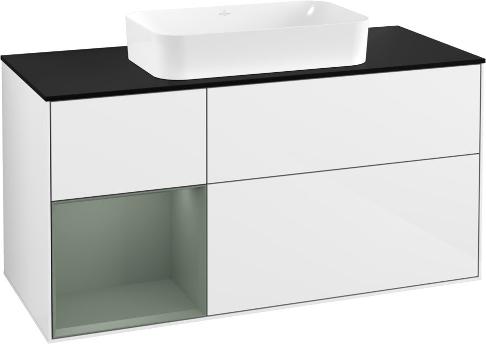 Villeroy & Boch Finion Waschtischunterschrank 1200 mm Glossy White Lacquer mit LED-Beleuchtung