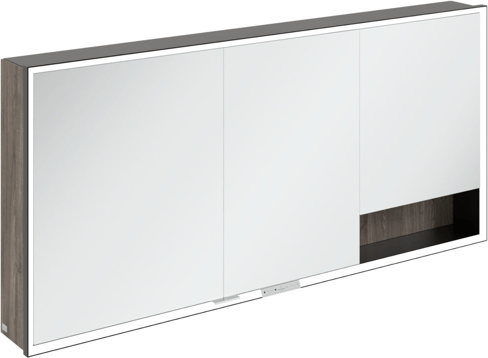 Villeroy & Boch Spiegelschrank My View+ B48110 1000 mm Graphite mit LED-Beleuchtung und SoftClosing