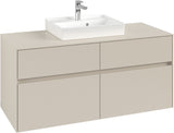 Villeroy & Boch Waschtischunterschrank Collaro C070 B0 1200 mm Cashmere Grey mit Beleuchtung