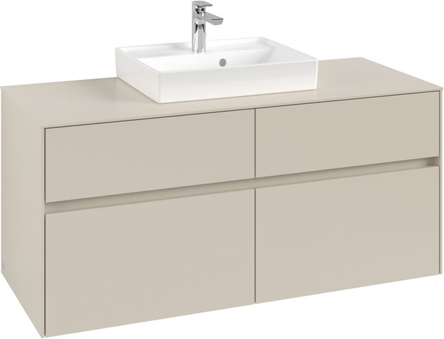 Villeroy & Boch Waschtischunterschrank Collaro C070 B0 1200 mm Cashmere Grey mit Beleuchtung