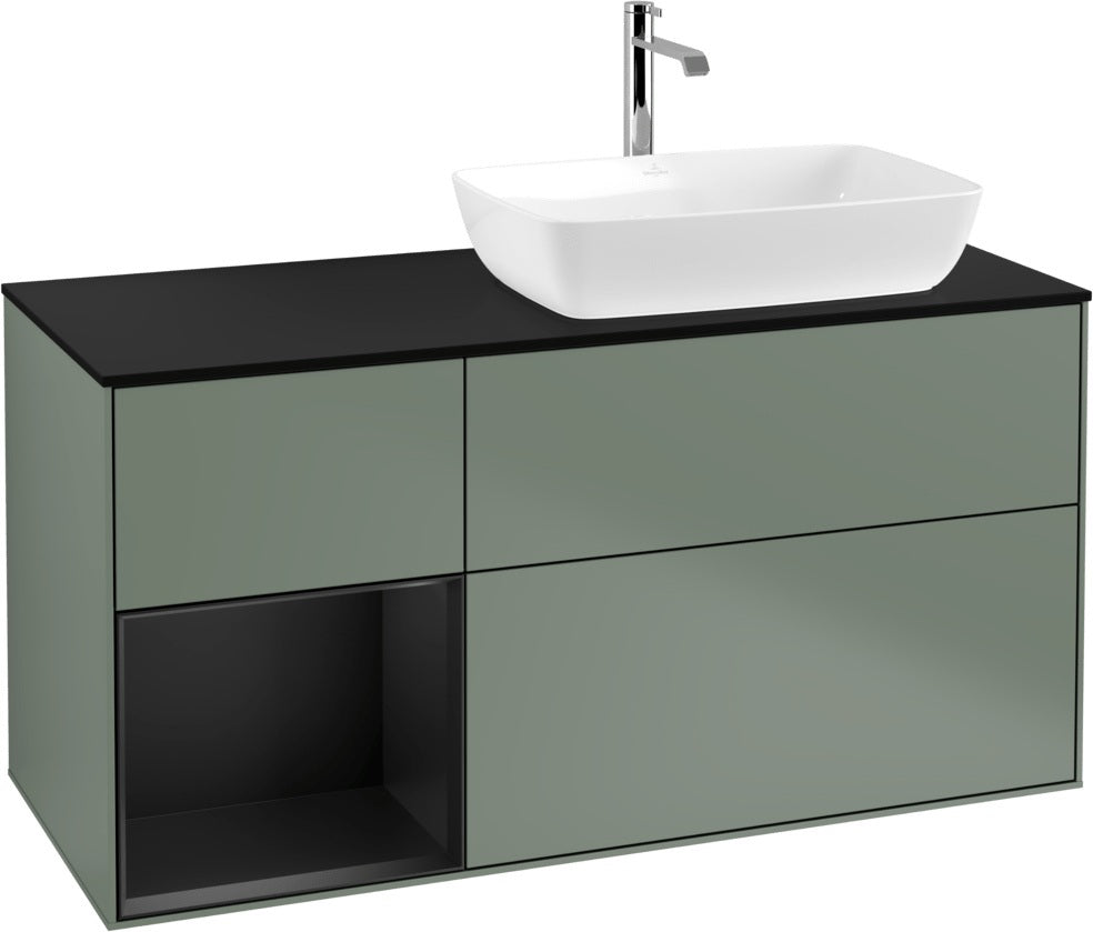 Villeroy & Boch Finion Waschtischunterschrank 1200 mm Glossy White Lacquer mit Beleuchtung