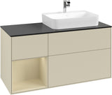 Villeroy & Boch Finion Waschbeckenunterschrank 1200 mm Glossy White Lacquer mit Beleuchtung