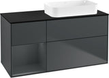 Villeroy & Boch Finion Waschtischunterschrank 120 cm Glossy White Lacquer mit Beleuchtung