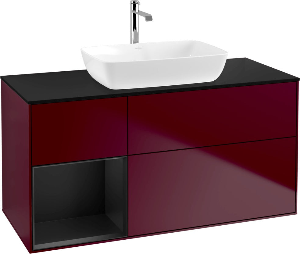 Villeroy & Boch Finion Waschtischunterschrank 1200 mm Glossy White Lacquer mit Beleuchtung