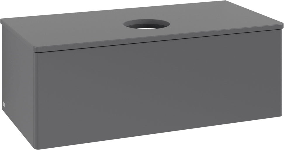 Villeroy & Boch Antao Waschbeckenunterschrank 1000 mm Anthrazit Matt Lack mit LED-Auszugsbeleuchtung