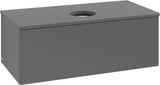 Villeroy & Boch Antao Waschbeckenunterschrank 1000 mm Anthrazit Matt Lack mit LED-Auszugsbeleuchtung