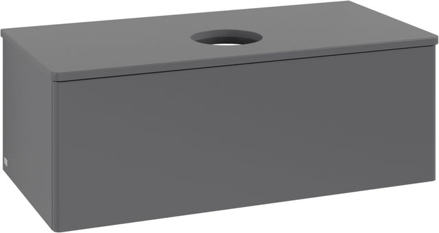 Villeroy & Boch Antao Waschbeckenunterschrank 1000 mm Anthrazit Matt Lack mit LED-Auszugsbeleuchtung