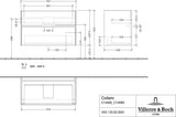 Villeroy & Boch Collaro Waschbeckenunterschrank 961 mm White Oak mit LED-Beleuchtung