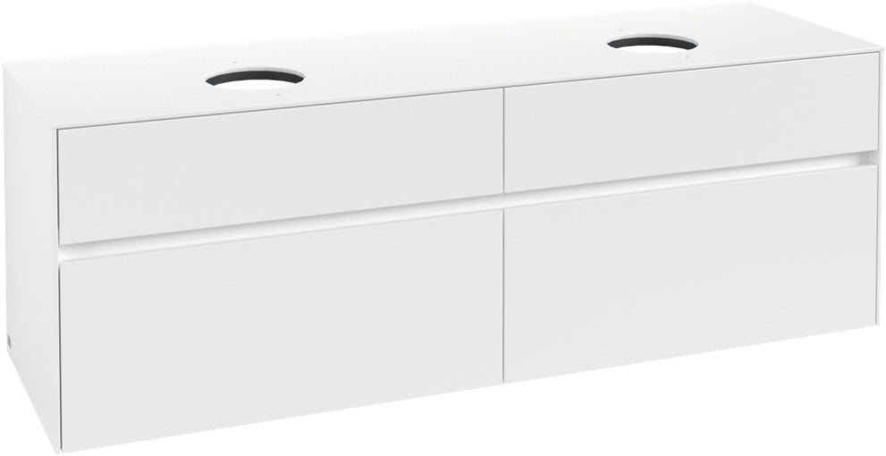 Villeroy & Boch Waschtischunterschrank Collaro C052 1600 mm White Matt – 2 Waschbecken, 4 Auszüge