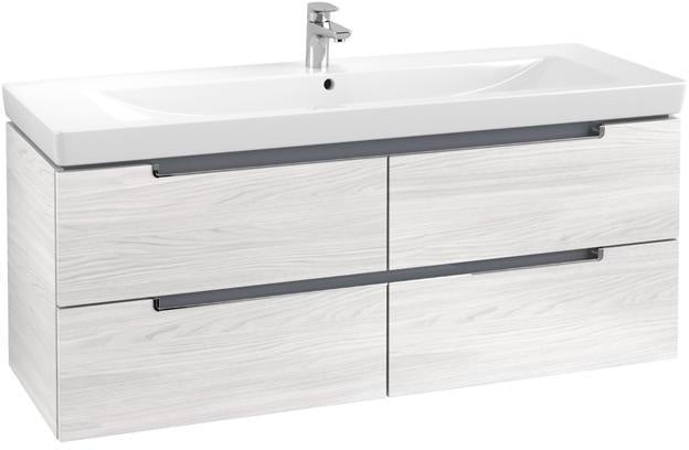 Villeroy & Boch SUBWAY 2.0 Waschtischunterschrank 1287 mm Glossy White mit 4 Auszügen