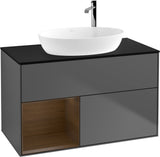 Villeroy & Boch Finion Waschbeckenunterschrank G892G 1000 mm Glossy White Lacquer mit Beleuchtung