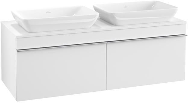 Villeroy & Boch Venticello Waschtischunterschrank 1257 mm Glossy White für 2 Waschbecken