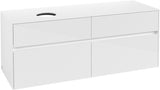 Villeroy & Boch Waschtischunterschrank Collaro C046 1400 mm Glossy White mit 4 Auszügen