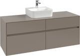 Villeroy & Boch Waschbeckenunterschrank Collaro C10000 1400 mm Black Oak mit 4 Auszügen