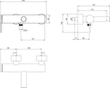 Villeroy & Boch Loop & Friends Einhebel-Badewannenarmatur Wandmontage Chrom – 273 x 191 x 108 mm, Comfortstrahl, AirPlus