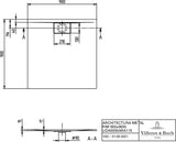 Villeroy & Boch Architectura Duschwanne 1000x1000mm Weiß Alpin – Quadratisch, Flacher Einbau