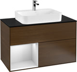 Villeroy & Boch Finion Waschtischunterschrank 1000 mm Glossy White Lacquer mit LED-Beleuchtung