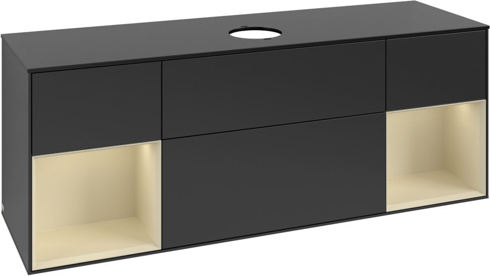 Villeroy & Boch Finion Waschtischunterschrank 1600 mm Glossy White Lacquer mit Beleuchtung