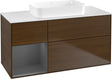 Villeroy & Boch Finion Waschbeckenunterschrank 1200 mm Walnut Veneer mit Beleuchtung
