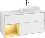 weiß / Mitteldichte Faserplatte (MDF) / G801H F 1200x603x501mm Glossy White
