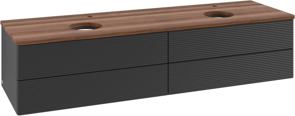Villeroy & Boch Antao Waschtischunterschrank 1600 mm Anthracite Matt mit LED-Beleuchtung