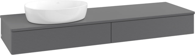 Villeroy & Boch Antao Waschbeckenunterschrank K15150 1600 mm Anthrazit Matt Lack