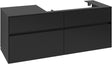 Villeroy & Boch Waschtischunterschrank Collaro C090 B0 1400 mm Volcano Black mit Beleuchtung