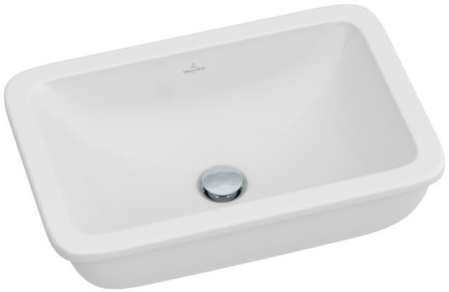 Villeroy & Boch Loop & Friends Unterbauwaschtisch 540x340 mm rechteckig mit Überlauf Weiß Alpin