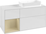 Villeroy & Boch Finion Waschtischunterschrank 1200 mm Glossy White mit Beleuchtung