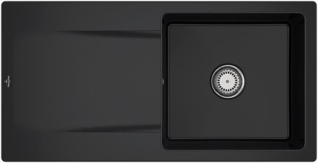 Villeroy & Boch Einbauspüle Siluet 60 TitanCeram Ebony CeramicPlus 1000x510mm reversibel