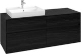 Villeroy & Boch Waschtischunterschrank Collaro C085 Black Oak 1400 mm mit 4 Auszügen und SoftClosing