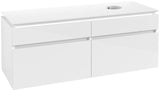Villeroy & Boch Waschtischunterschrank Legato 1400 mm Glossy White mit 4 Auszügen, Becken rechts