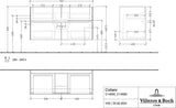 Villeroy & Boch Waschbeckenunterschrank Collaro C146 Glossy White 1161 mm mit 4 Auszügen und SoftClosing