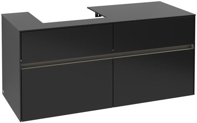 Villeroy & Boch Collaro Waschtischunterschrank 1200 mm mit LED-Beleuchtung und 4 Auszügen – White Wood