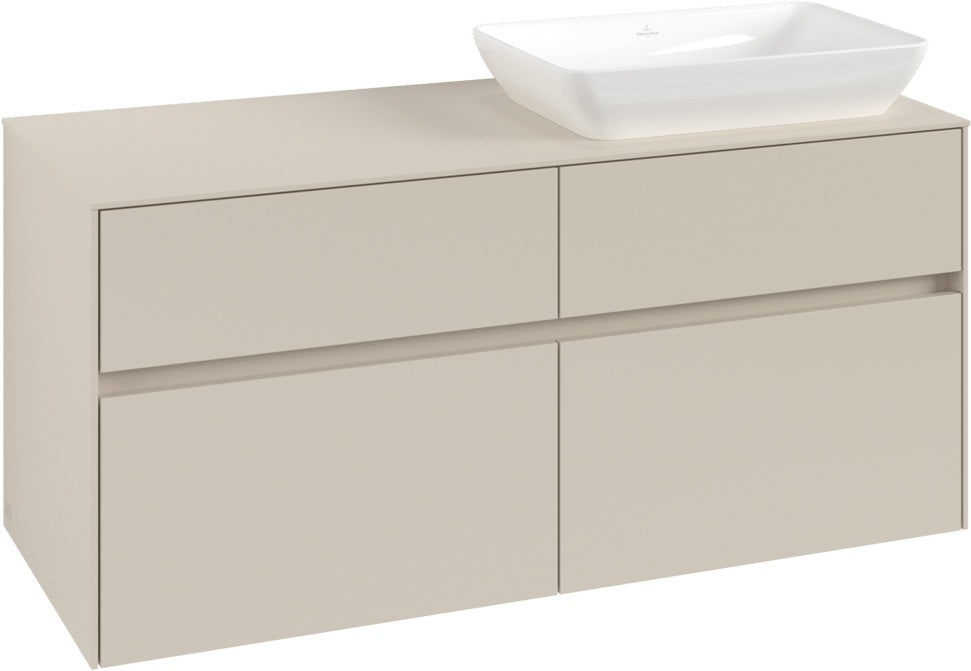 Villeroy & Boch Waschtischunterschrank Collaro C114 B0 1200 mm Cashmere Grey mit Beleuchtung