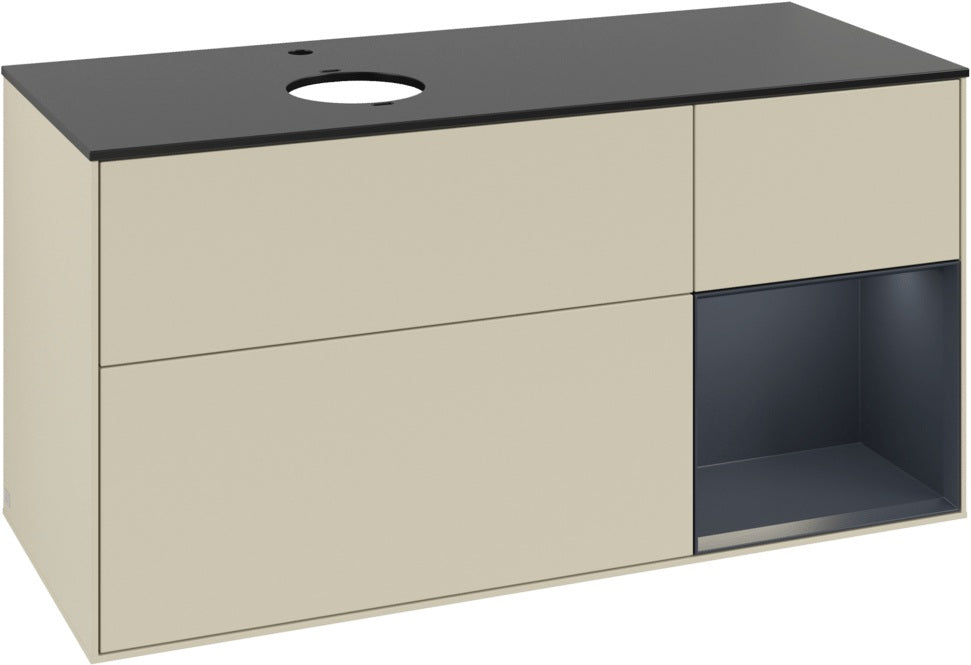 Villeroy & Boch Finion Waschtischunterschrank 1200 mm Glossy White mit Beleuchtung und SoftClosing