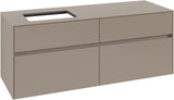Villeroy & Boch Waschtischunterschrank Collaro C117 B0 1400 mm Taupe mit Beleuchtung und SoftClosing