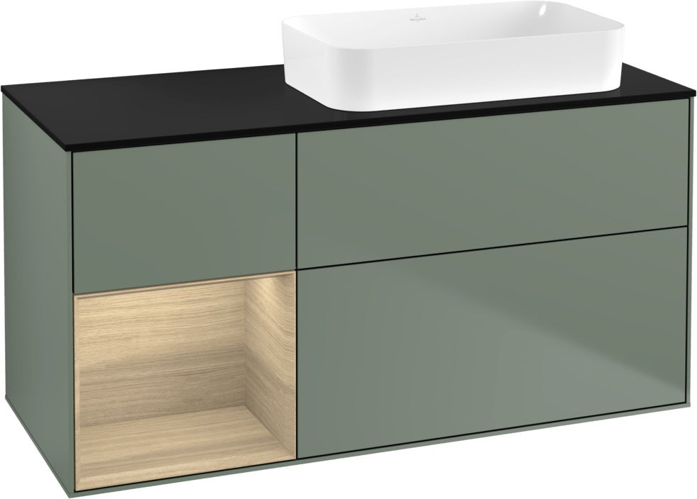 Villeroy & Boch Finion Waschtischunterschrank 120 cm Glossy White Lacquer mit Beleuchtung