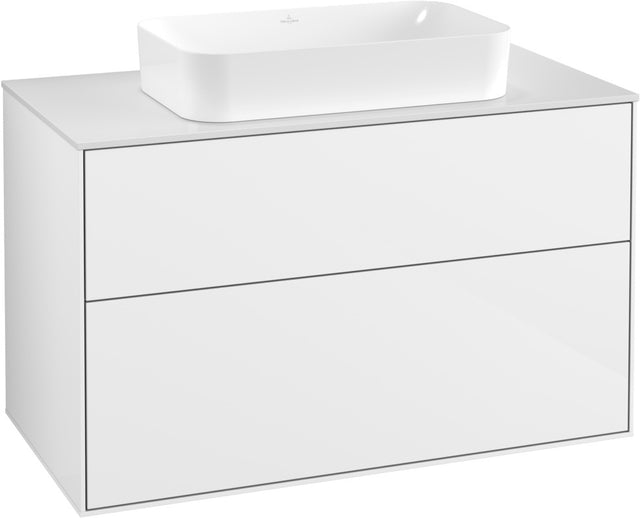 Villeroy & Boch Finion Waschtischunterschrank 1000 mm Glossy White Lack mit SoftClosing