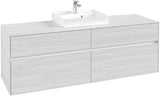 Villeroy & Boch Collaro Waschtischunterschrank 1600 mm Truffle Grey mit 4 Auszügen und Push-Open
