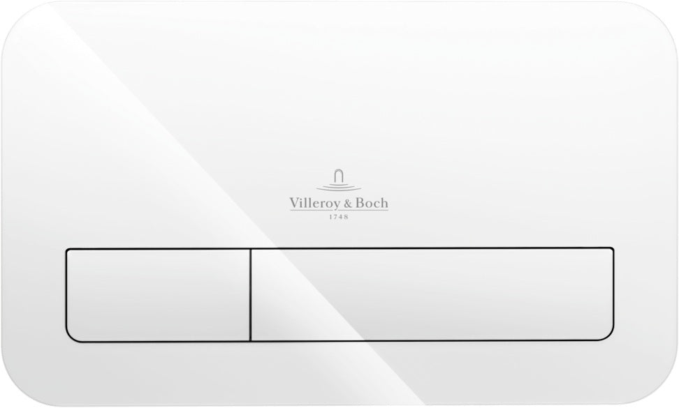 Villeroy & Boch ViConnect Betätigungsplatte 922400 Eckig Glas Glossy Grey 269 x 161 mm