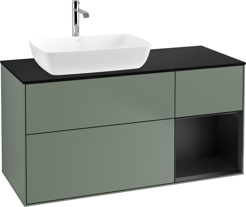 Villeroy & Boch Finion Waschtischunterschrank 1200 mm Glossy White mit Beleuchtung und SoftClosing