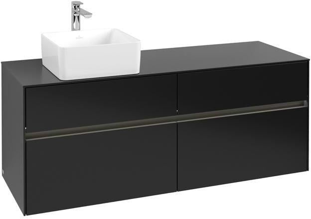 Villeroy & Boch Collaro Waschtischunterschrank 1400 mm mit LED-Beleuchtung und 4 Auszügen, White Wood