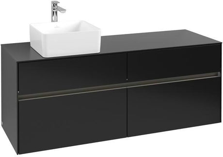 Villeroy & Boch Collaro Waschtischunterschrank 1400 mm mit LED-Beleuchtung und 4 Auszügen, White Wood