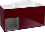 Villeroy & Boch Finion Waschbeckenunterschrank 1200 mm Walnut Veneer mit Beleuchtung