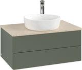 Villeroy & Boch Waschtischunterschrank Antao L19053 800 mm Anthrazit Matt Lack mit LED-Beleuchtung