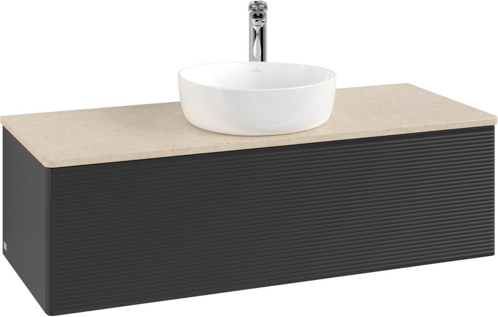 Villeroy & Boch Waschtischunterschrank Antao 1200 mm Anthrazit Matt Lack mit LED-Beleuchtung