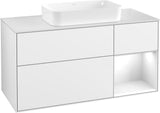Villeroy & Boch Finion Waschtischunterschrank G711G Black Matt Lacquer 1200 mm mit Beleuchtung