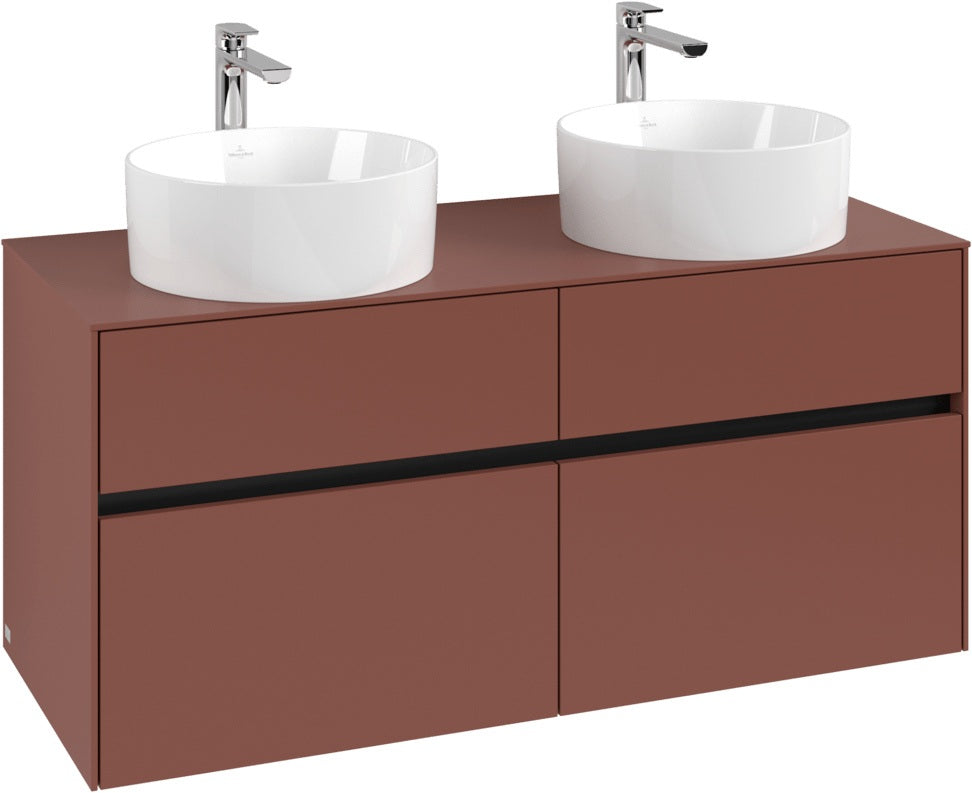 Villeroy & Boch Collaro Waschbeckenunterschrank White Oak 1200 mm mit 4 Auszügen