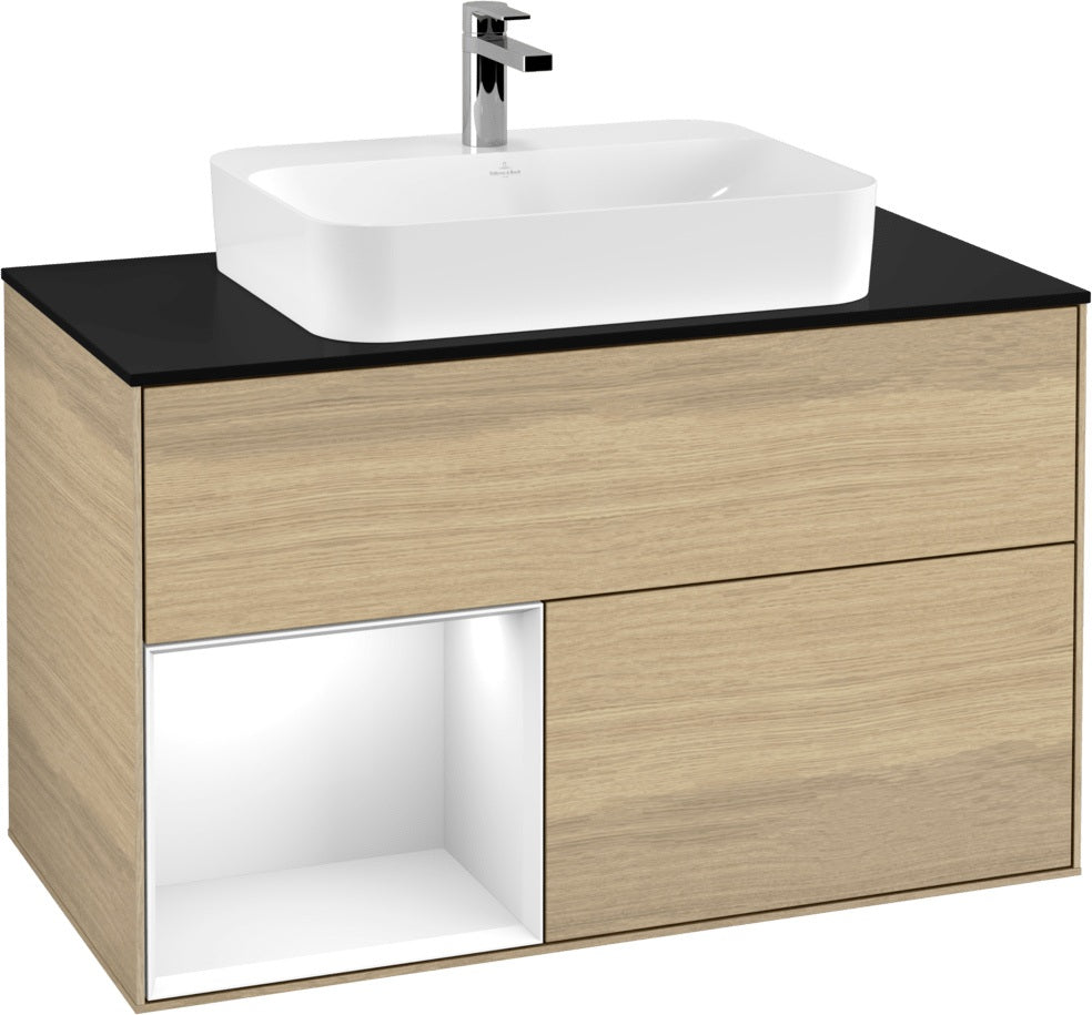 Villeroy & Boch Finion Waschtischunterschrank 1000 mm Glossy White Lacquer mit LED-Beleuchtung